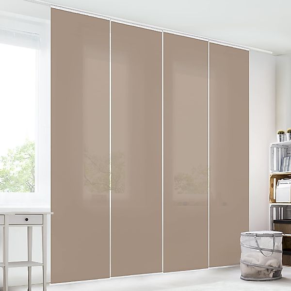 Bilderdepot24 Schiebegardine modern Flächenvorhang blickdicht Mocca, günstig online kaufen