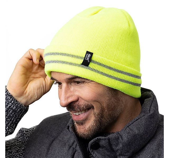 Heat Holders Strickmütze Herren Mütze mit reflektierenden Streifen günstig online kaufen