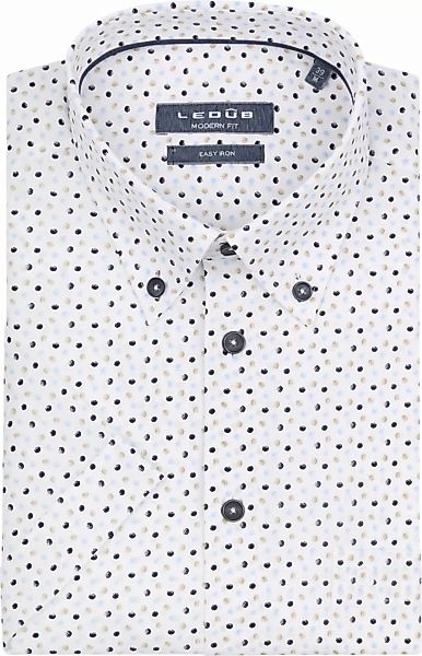 Ledub Short Sleeve Hemd Punkte Blau - Größe 44 günstig online kaufen