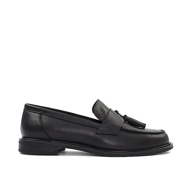 Celal Gültekin Loafer Damen Elegante Slipper aus Leder mit Quasten-Verzieru günstig online kaufen