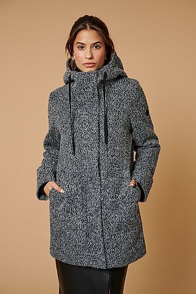 ZABAIONE Kurzmantel Coat Es44ther Salt & Pepper Optik günstig online kaufen