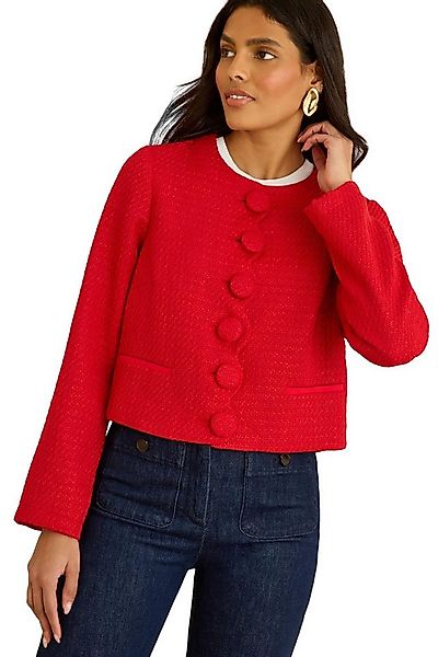 Love & Roses Jackenblazer Love & Roses Bouclé-Blazer mit Bogenkante (1-tlg) günstig online kaufen