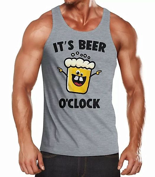 MoonWorks Tanktop It's Beer a clock - Lustiges Herren Tank-Top Shirt Bier S günstig online kaufen