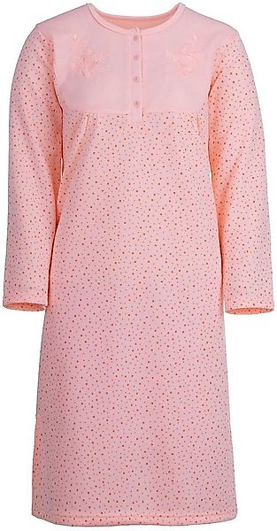 zeitlos Nachthemd Thermo Nachthemd - Punktemix mit Stickerei günstig online kaufen