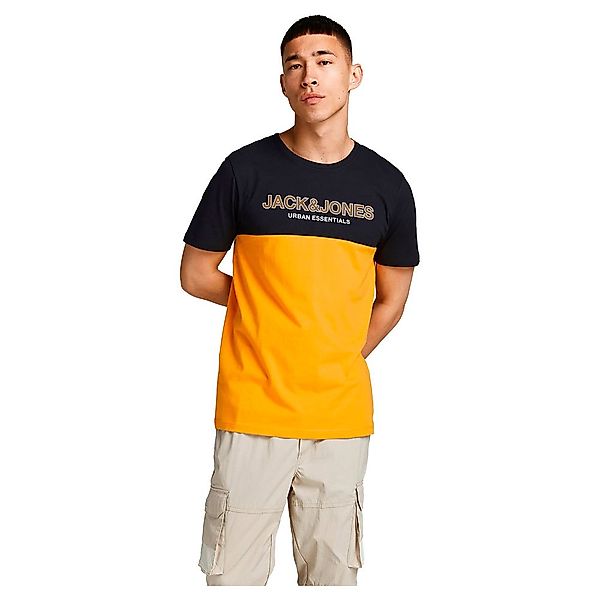 Jack & Jones Urban Blocking Kurzarm O Hals T-shirt 2XL Golden Orange / Deta günstig online kaufen