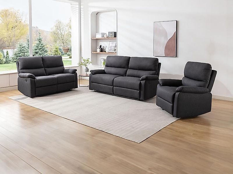 Relaxsofa elektrisch 3-Sitzer, 2-Sitzer & Relaxsessel elektrisch - Stoff - günstig online kaufen