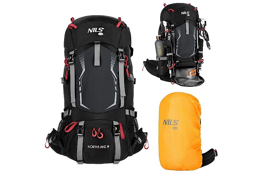 NILS CAMP Trekkingrucksack Wanderrucksack "Northlake" Black Rucksack 30L+10 günstig online kaufen