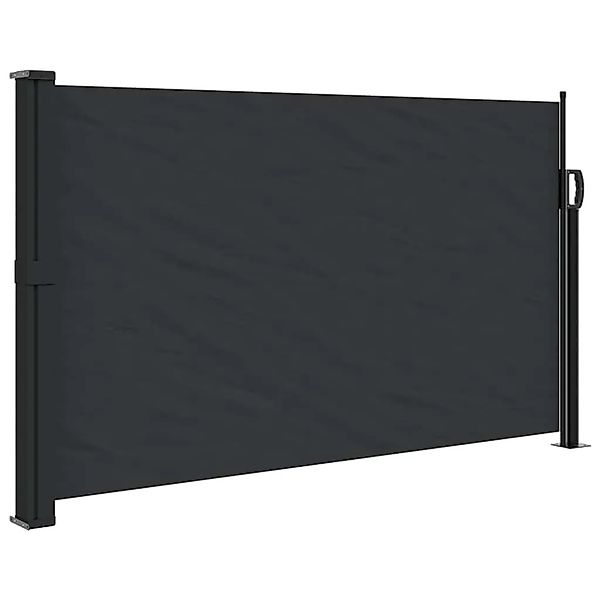 furnicato Seitenmarkise Ausziehbar Schwarz 120x500 cm günstig online kaufen