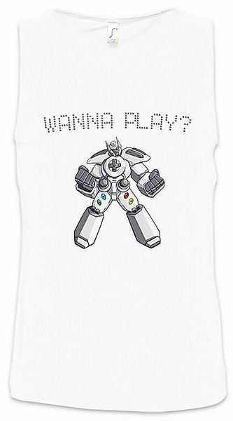 Urban Backwoods Tanktop Wanna Play Robot Ärmelloses T-Shirt Retro Gamer Con günstig online kaufen
