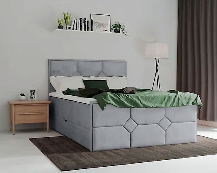 Leonique Boxspringbett "Ambre", mit Taschen-Federkernmatratze günstig online kaufen