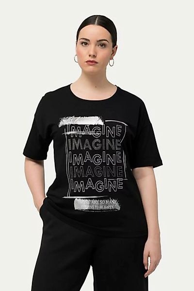 Ulla Popken T-Shirt T-Shirt Imagine Ziersteine Rundhals Halbarm günstig online kaufen