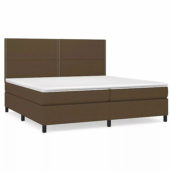 vidaXL Boxspringbett mit Matratze Dunkelbraun 200x200 cm Stoff1373243 günstig online kaufen