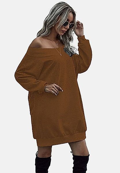 enflame Longpullover Off-Shoulder Long Oversized Dress French Terry French günstig online kaufen