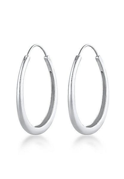 Elli Paar Creolen Creolen Hänger Oval Geo Basic Trend Big 925 Silber günstig online kaufen