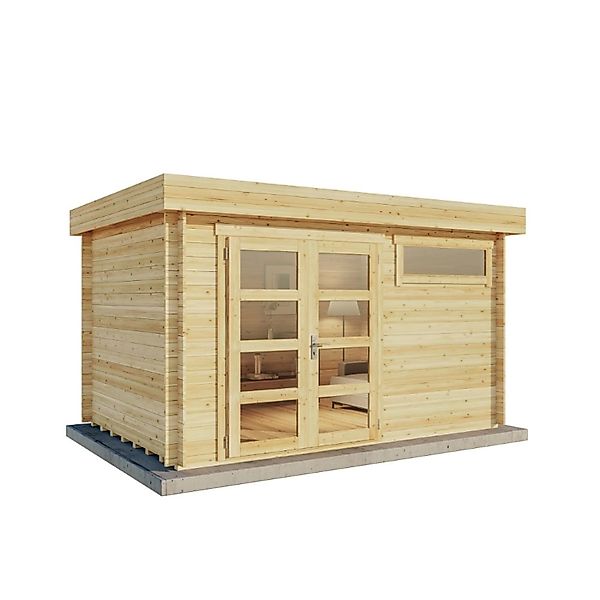 Alpholz Gartenhaus Holz Leandro-28, BxT: 394x268 cm, in Naturbelassen Inkl. günstig online kaufen