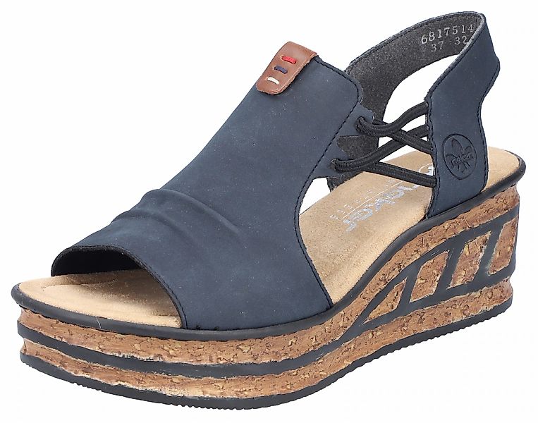 Rieker Keilsandalette, Sommerschuh, Sandale, Keilabsatz, mit seitlichen Str günstig online kaufen