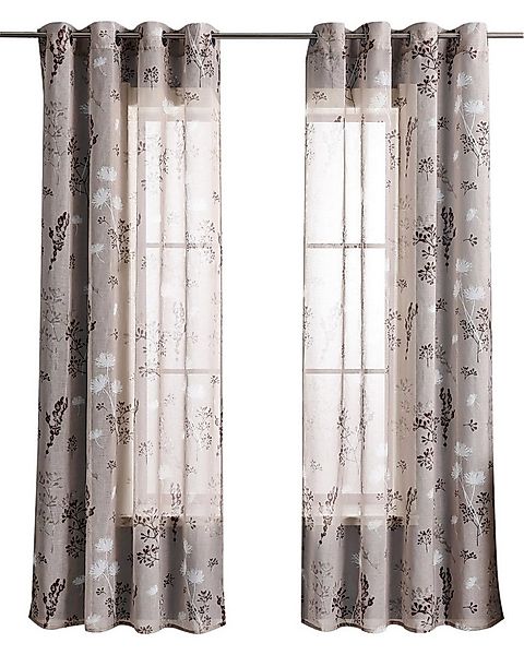 Joyswahl Gardine (1 St), Ösen, halbtransparent, Mikrofaserqualität, Mit Alb günstig online kaufen