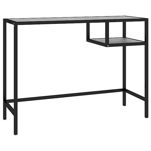 vidaXL Schreibtisch Computertisch Schwarz Marmor 100x36x74 günstig online kaufen