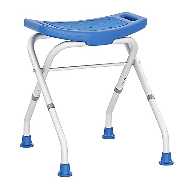 Costway Duschhocker 49-52,5 cm Höhenverstellbar Bis 150 kg Blau günstig online kaufen