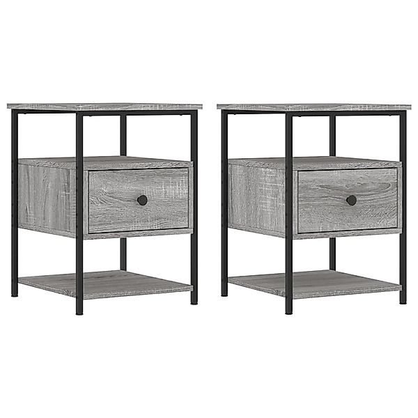 vidaXL Nachttische 2 Stk Grau Sonoma 40x42x56 cm Holzwerkstoff günstig online kaufen