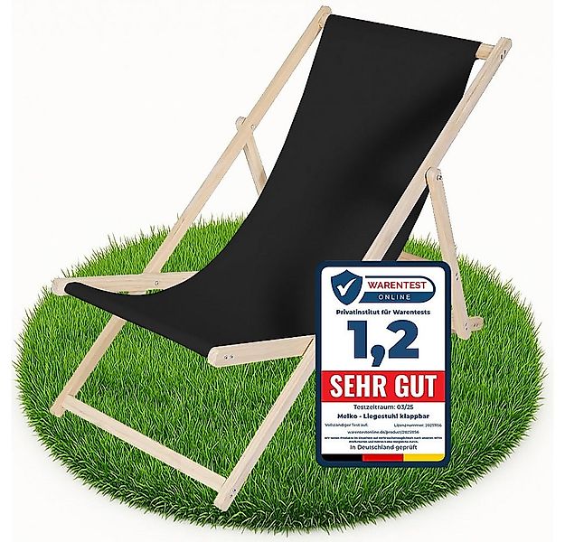Melko Gartenstuhl Strandliege Liegestuhl Gartenliege Holz Freizeitliege Cam günstig online kaufen