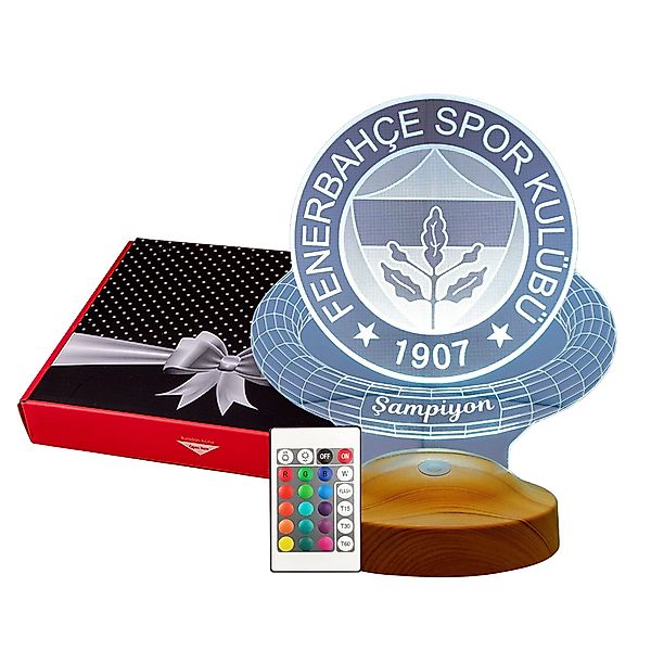Geschenkelampe LED Nachttischlampe Fenerbahce Fanartikel 3D günstig online kaufen