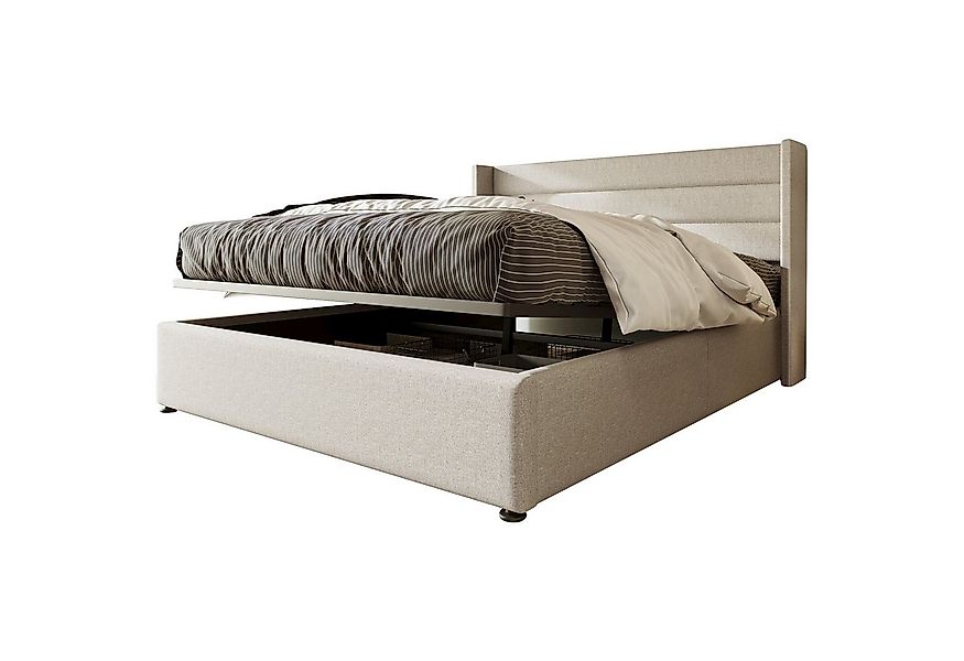 Yorbay Polsterbett Stauraumbett Polsterbett Hydraulisch Doppelbett 140x200 günstig online kaufen