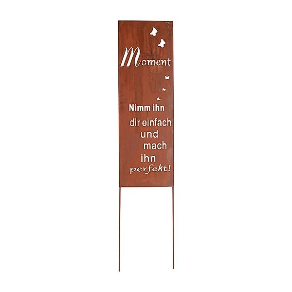 UNUS GARDEN Gartenstecker Roststecker Schild Spruch günstig online kaufen
