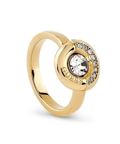 Guess Fingerring DamenCoin Pave Solitär Silberfarben günstig online kaufen