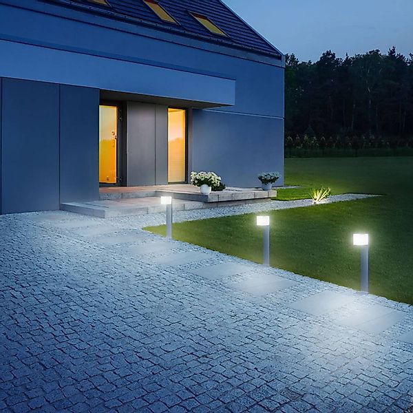 steinel LED Außen-Stehlampe "GL 80 SC SI", Leuchtmittel LED-Board  LED fest günstig online kaufen