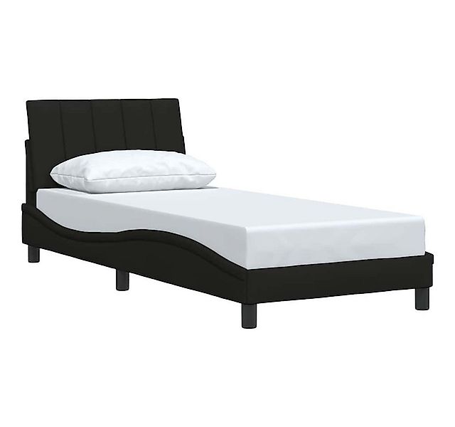 vidaXL Bett Bettgestell ohne Matratze "Hanko" Schwarz 80x200 cm Stoff günstig online kaufen