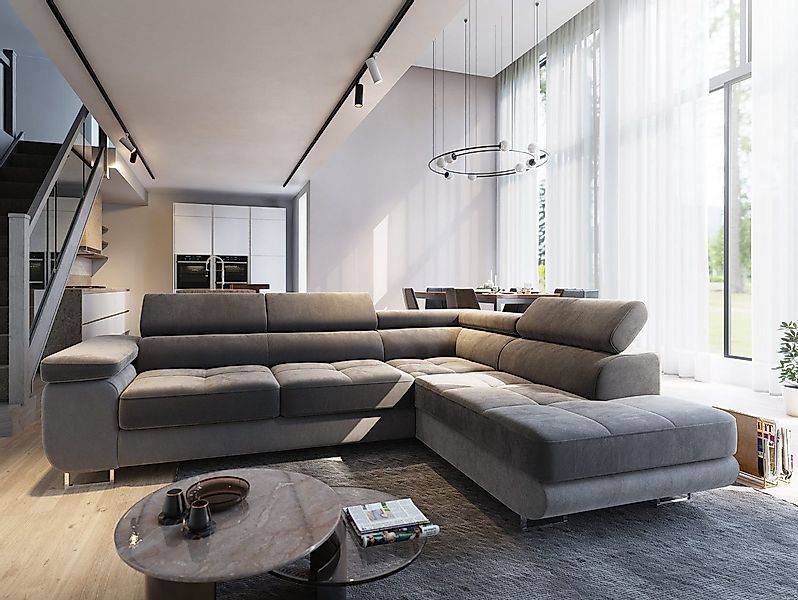 Masseno Ecksofa SELVA mit Schlaffunktion L-Form, Sofa mit Bettkasten günstig online kaufen