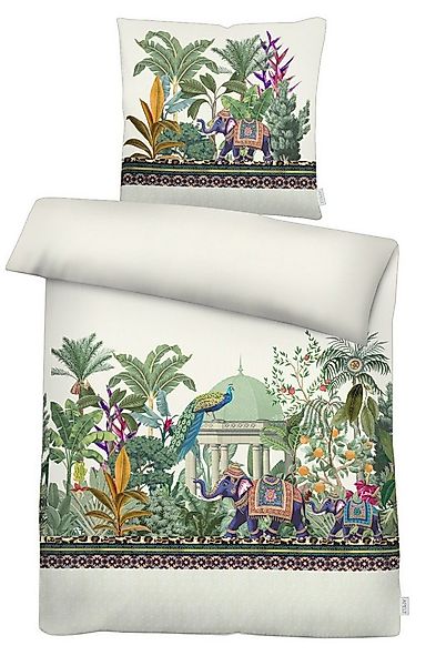 APELT Bettwäsche Karma Gots, Satin (Bio-Baumwolle), 2 teilig, Elefantenfami günstig online kaufen