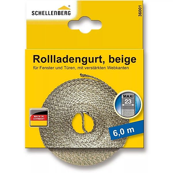 Schellenberg Rollladengurt Maxi 23 mm 6 m Beige günstig online kaufen