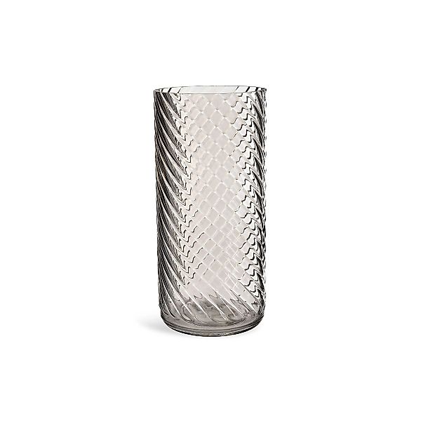 Vase Wirbel Glas ca.D10xH21cm, hellgrau günstig online kaufen