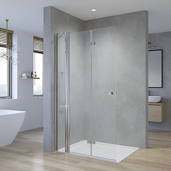 AQUALAVOS Walk-in-Dusche Duschabtrennung Falttür Walk In günstig online kaufen