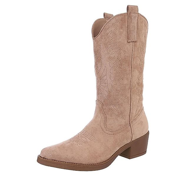 Ital-Design Moderner Western-Stiefel mit Stickerei für Damen Westernstiefel günstig online kaufen