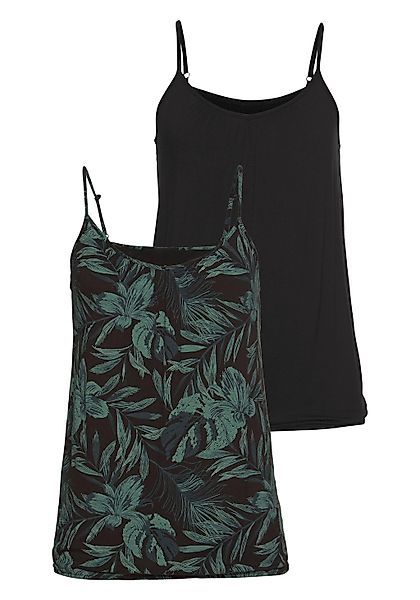 LASCANA Spaghettitop "mit Raffung am Ausschnitt", aus elastischer Viskose-Q günstig online kaufen