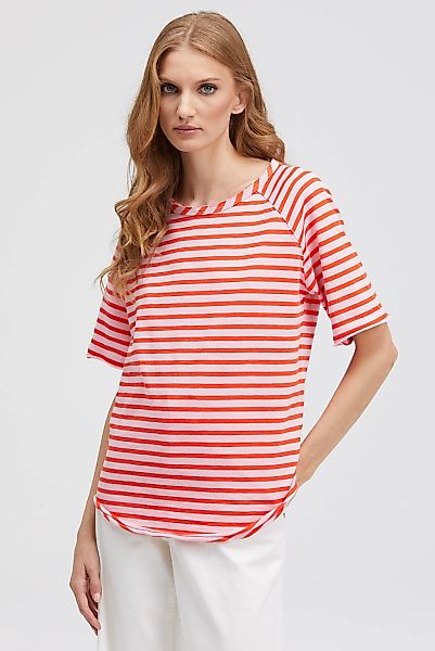 Smith & Soul Rundhalsshirt mit offener Kante am Ausschnitt günstig online kaufen