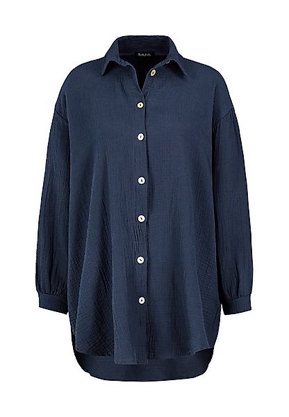 SUBLEVEL Langarmbluse Damen Musselinbluse langarm mit Kentkragen Oversizebl günstig online kaufen