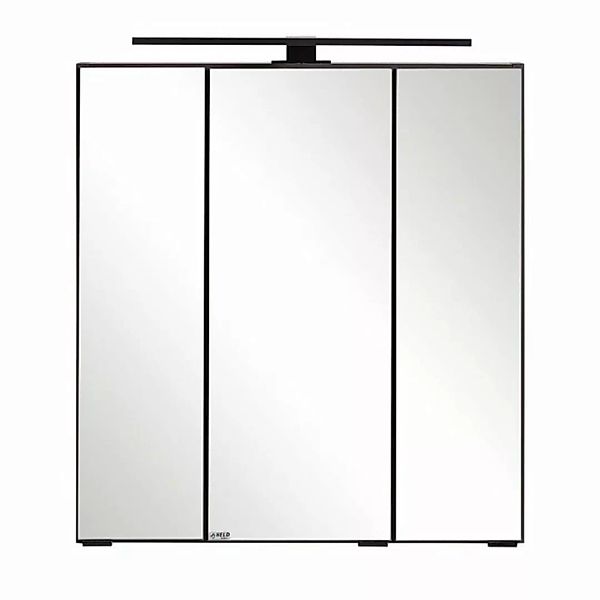 Spiegelschrank 60 cm mit LED-Aufbauleuchte in dunkelgrau MARLING-03, B/H/T günstig online kaufen