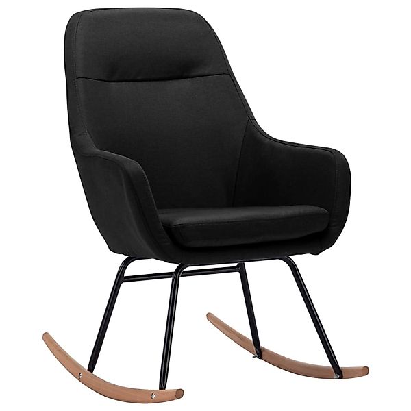 vidaXL Schaukelstuhl Schwarz Stoff Modell 2 günstig online kaufen