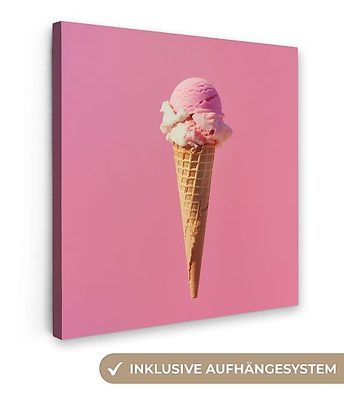 OneMillionCanvasses® Leinwandbild Horn - Schaufel Eiscreme günstig online kaufen