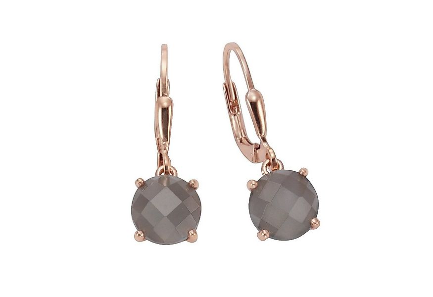 Jamelli Paar Ohrhänger 925 Silber rosé vergoldet Mondstein grau günstig online kaufen