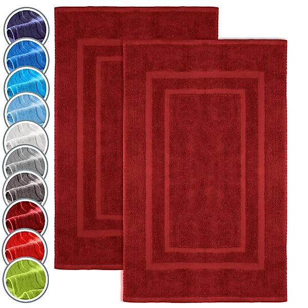 NatureMark Badematte 2er-Set Badvorleger 50x80cm, strapazierfähig, günstig online kaufen