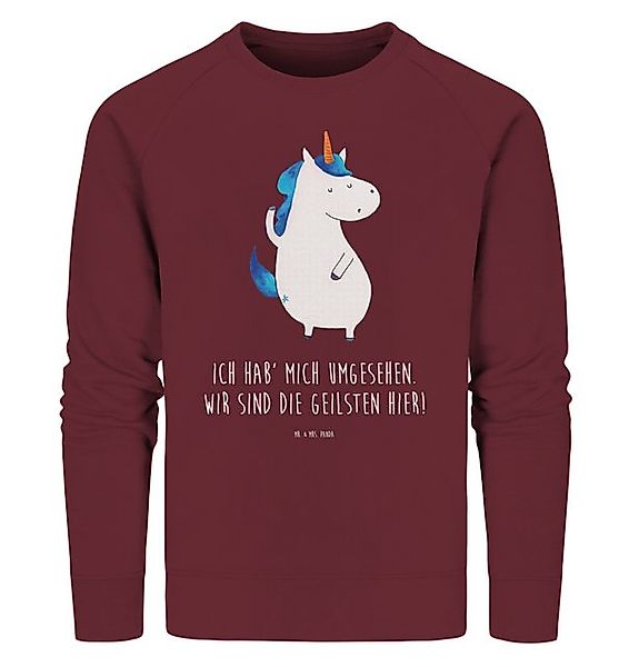 Mr. & Mrs. Panda Longpullover Einhorn Mann Größe XXL - Burgundy - Geschenk, günstig online kaufen