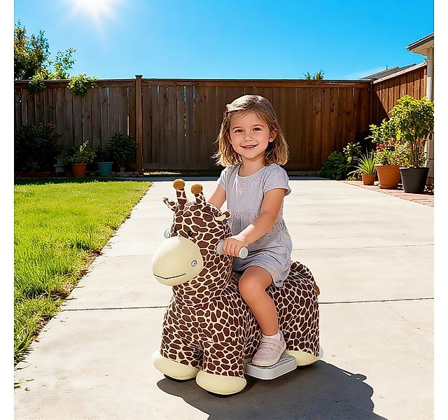 AIYAPLAY Reittier mit Musik, Fußpedal, waschbar Plüschbezug, leisen Rädern, günstig online kaufen