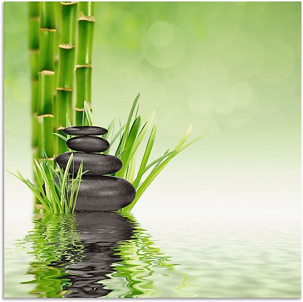Artland Wandbild "Spa Steine" Spa 1 Stk. tlg. als Alubild, Outdoorbild, Lei günstig online kaufen