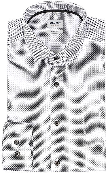 OLYMP Hemd Level 5 Druck Weiß - Größe 37 günstig online kaufen