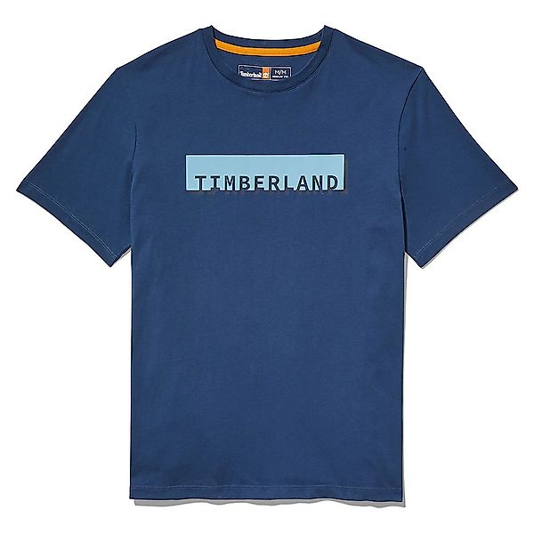 Timberland Brand Carrier Linear Logo Kurzärmeliges T-shirt XL Dark Denim günstig online kaufen